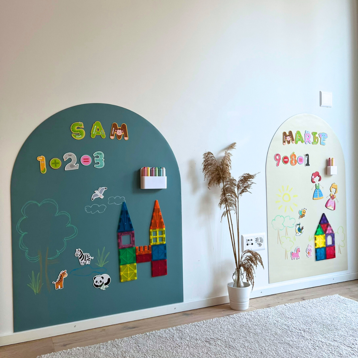 Tableau noir mural magnétique (60x95cm)