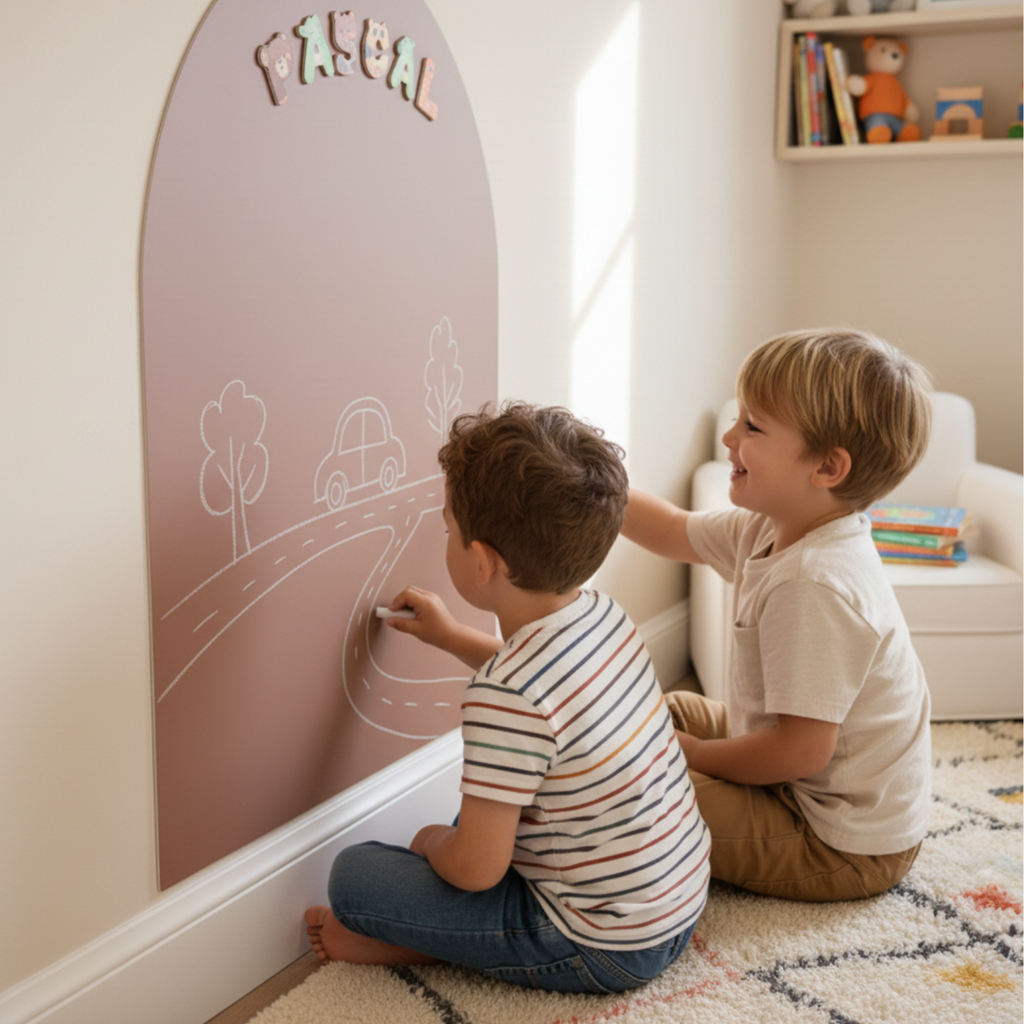 Tableau noir mural magnétique (60x95cm)