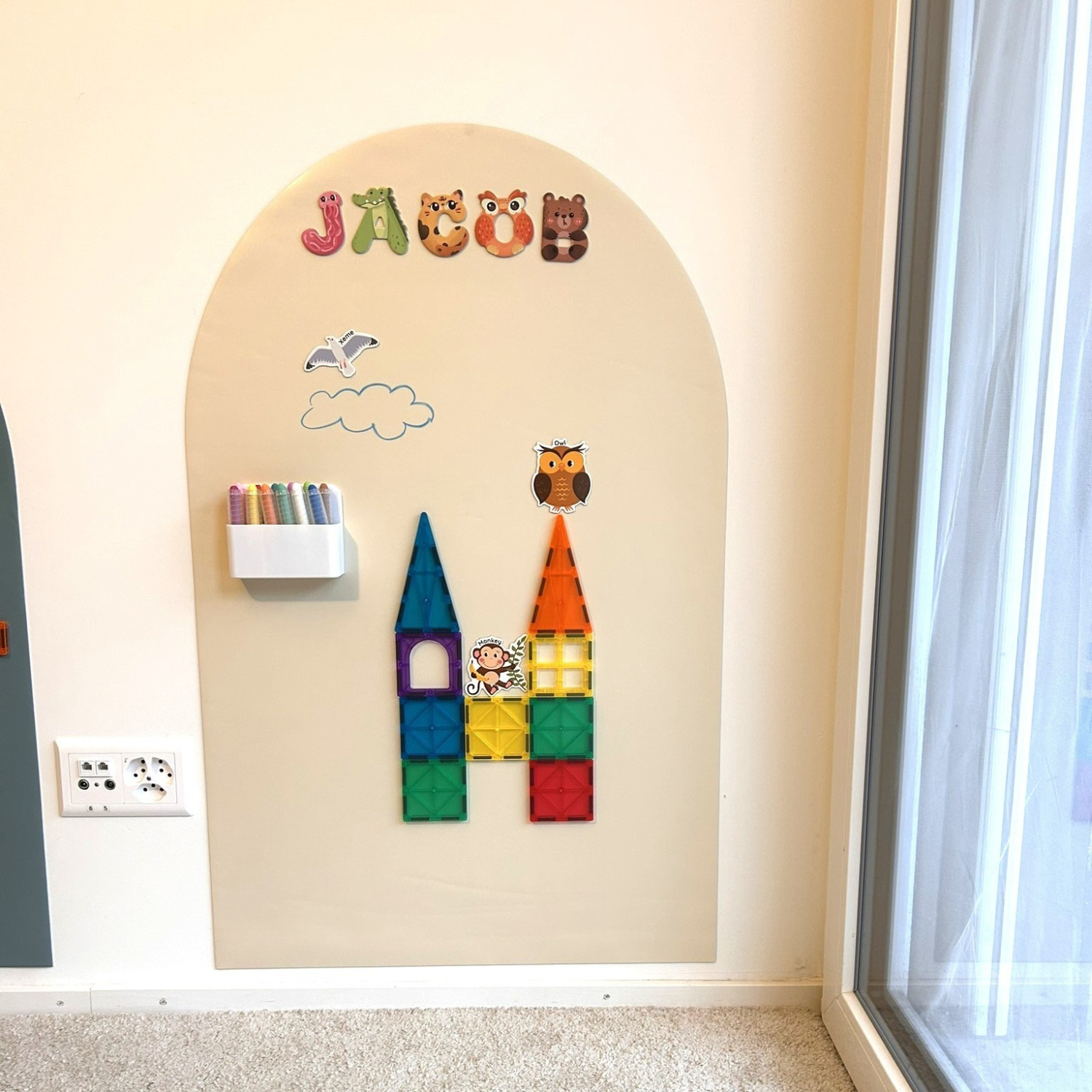 Magnetische Wandtafel (60x95 cm)